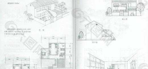 一整套农村小别墅设计图纸(11x11)