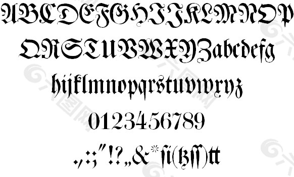 莱布尼茨哥特字体的字体