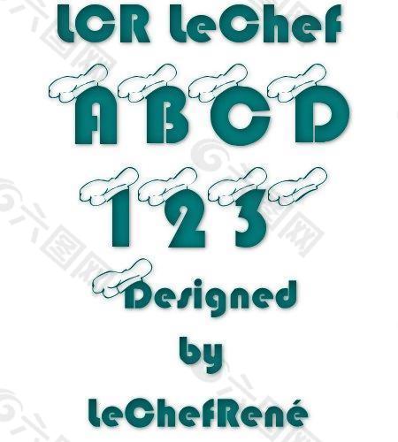 LCR lechef字体