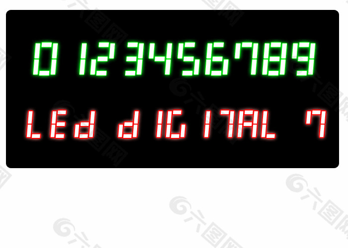 LED数字7字体