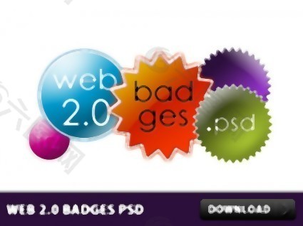 Web 2胸卡免费PSD