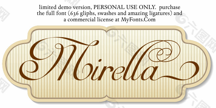 米雷拉脚本有限的免费版本的字体