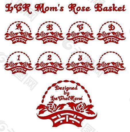 LCR妈妈的玫瑰花篮字体