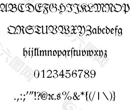莱比锡哥特字体的字体