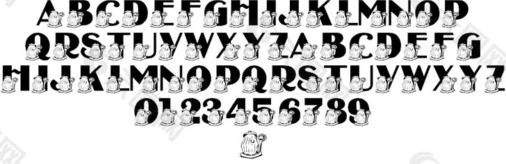 LMS减少，再利用，再循环的字体