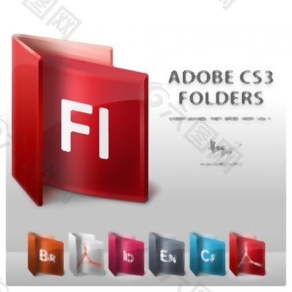 Adobe的文件夹图标，图标包