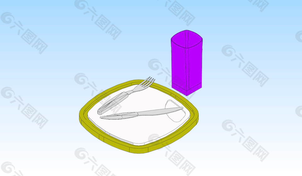 餐具效果图