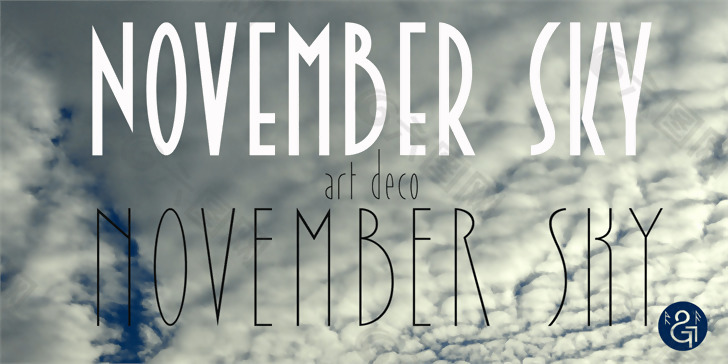 十一月的天空展示字体