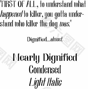 近有尊严的字体