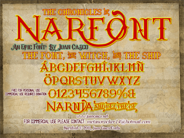 narnfont字体