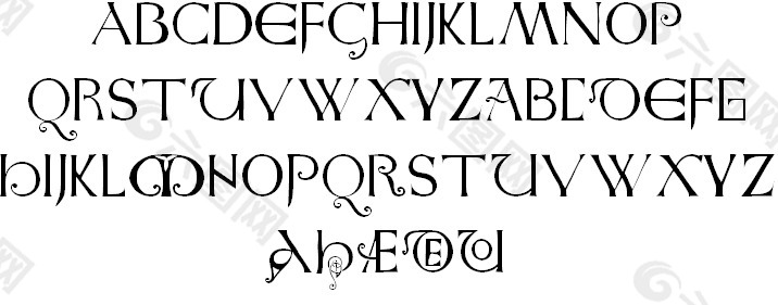 旧的英文字体的字体