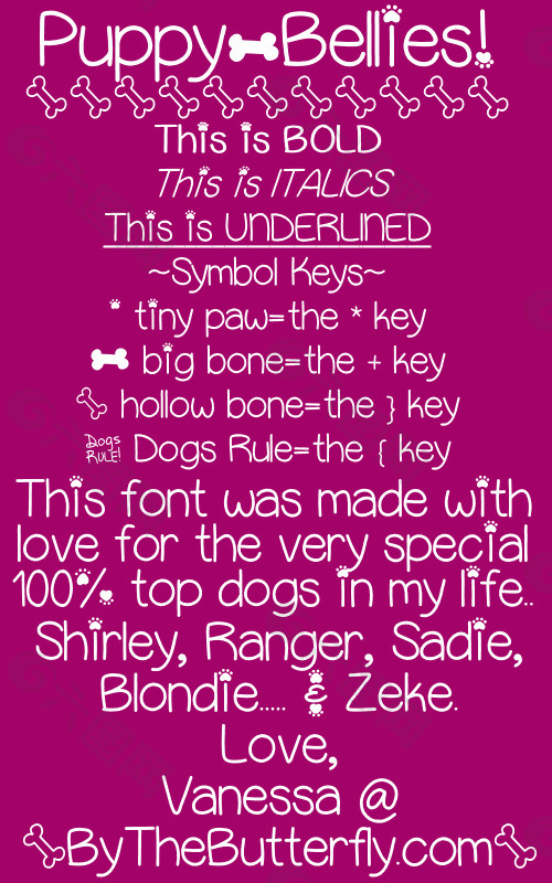 puppybellies字体