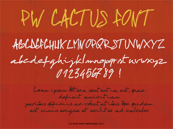 pwcactus字体