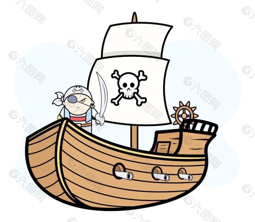 卡通海盗船 卡通人物 动漫设计图__动漫人物_动漫动画_设计图库_昵图网nipic.com