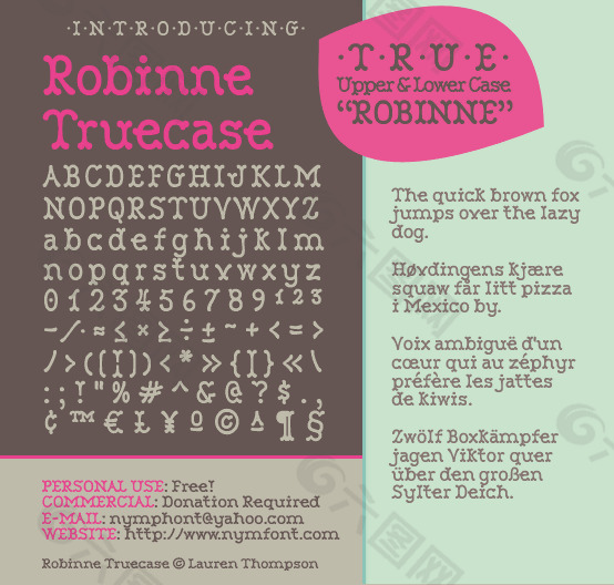 robinne truecase字体
