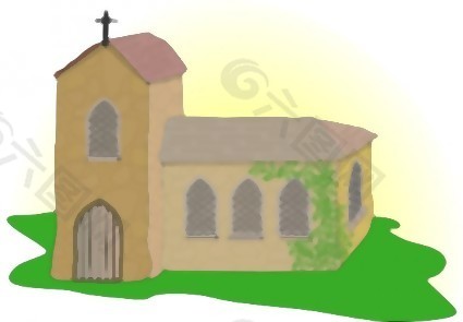 乡村教堂的剪贴画