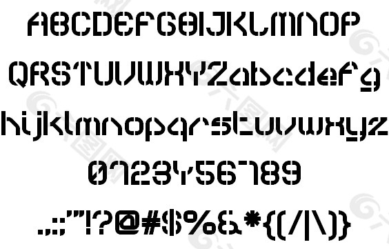 Sylar模版字体