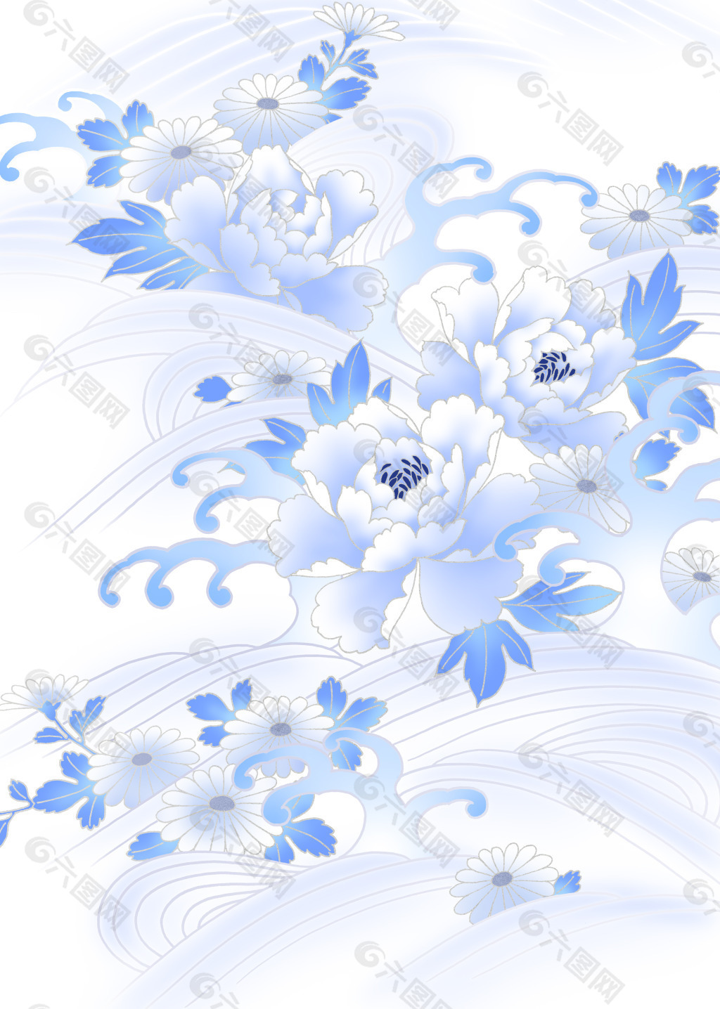 青花瓷蓝白装饰装修素材免费下载(图片编号:2046194)