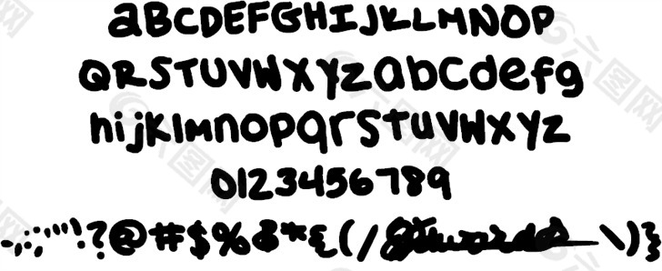 西蒙的笔迹：碎片的字体