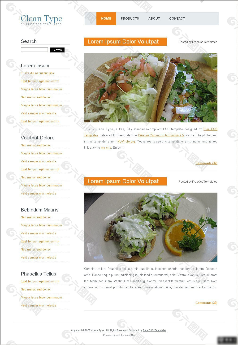 国外餐饮类网页设计