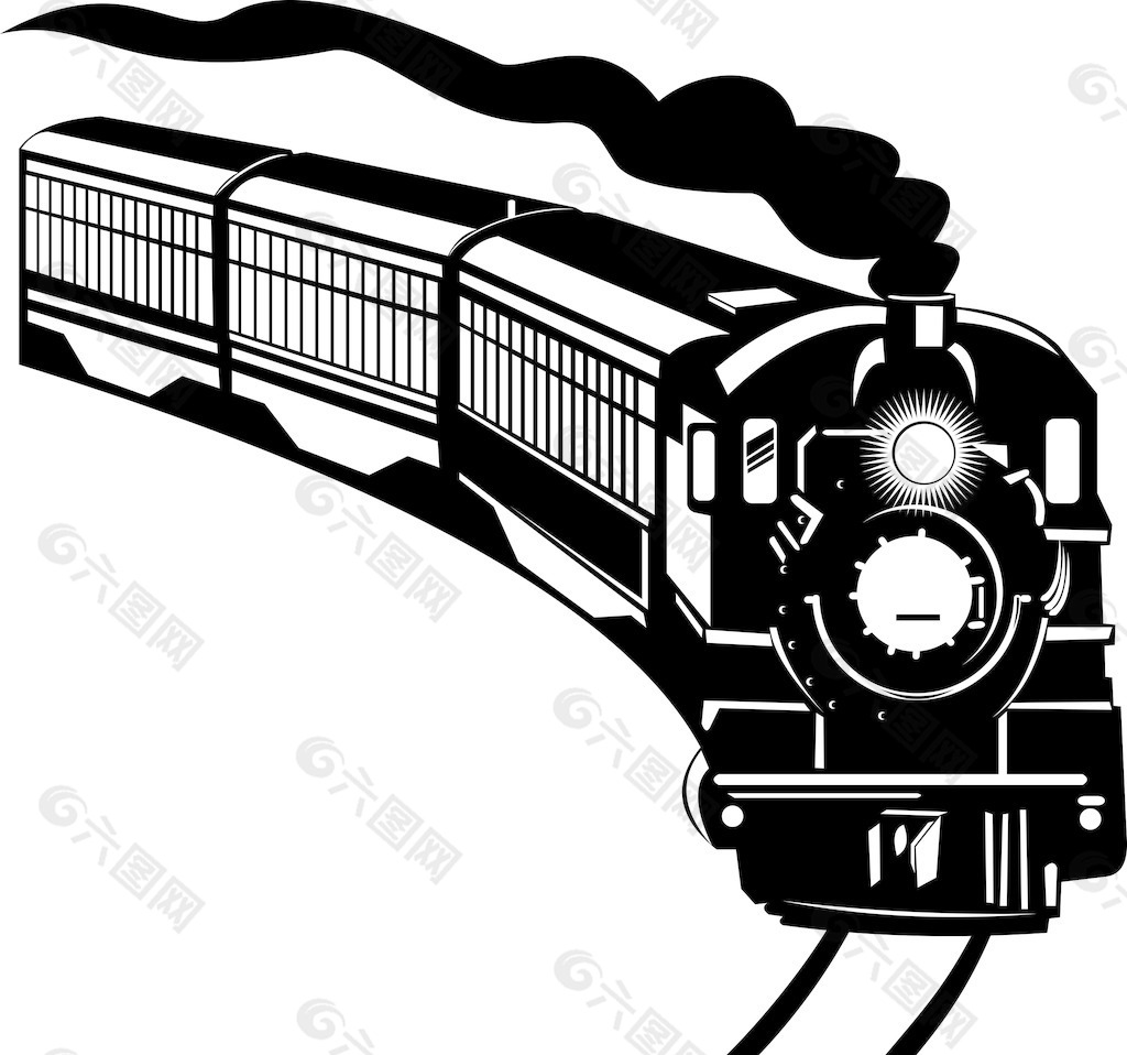 蒸汽机火车头简笔画图片