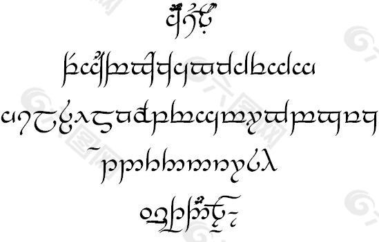 索伦的Tengwar字体