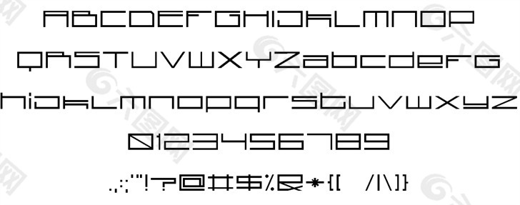 technoid字体