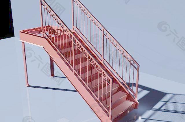 钢装饰楼梯的绘制