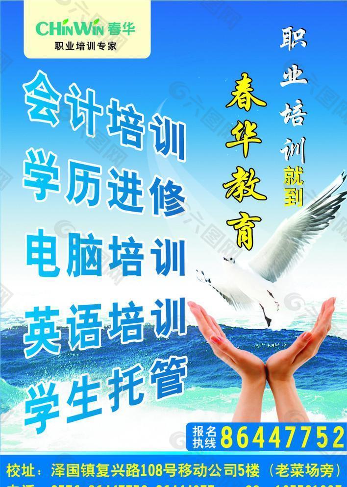 春华学校培训海报