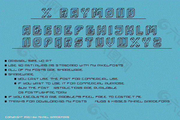 xraymond字体