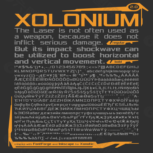 xolonium字体
