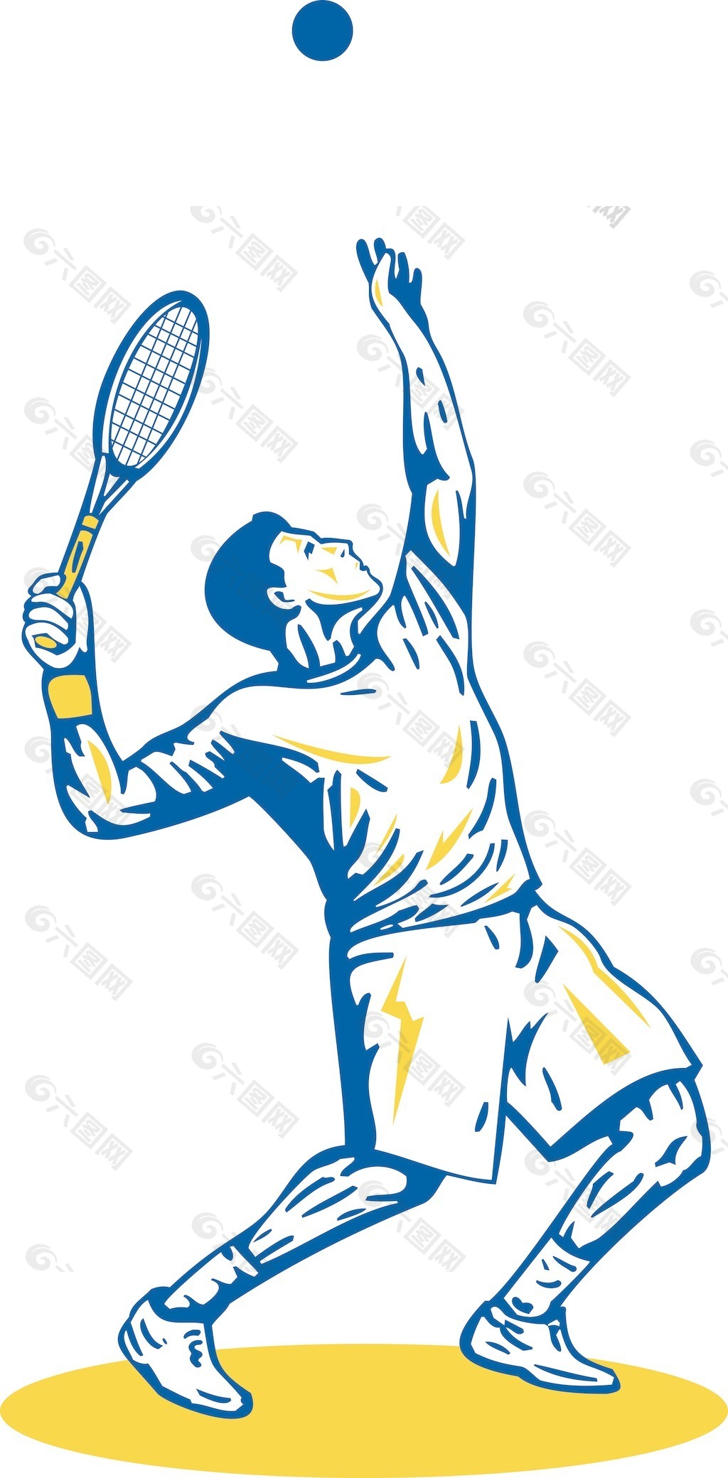 网球运动员发球