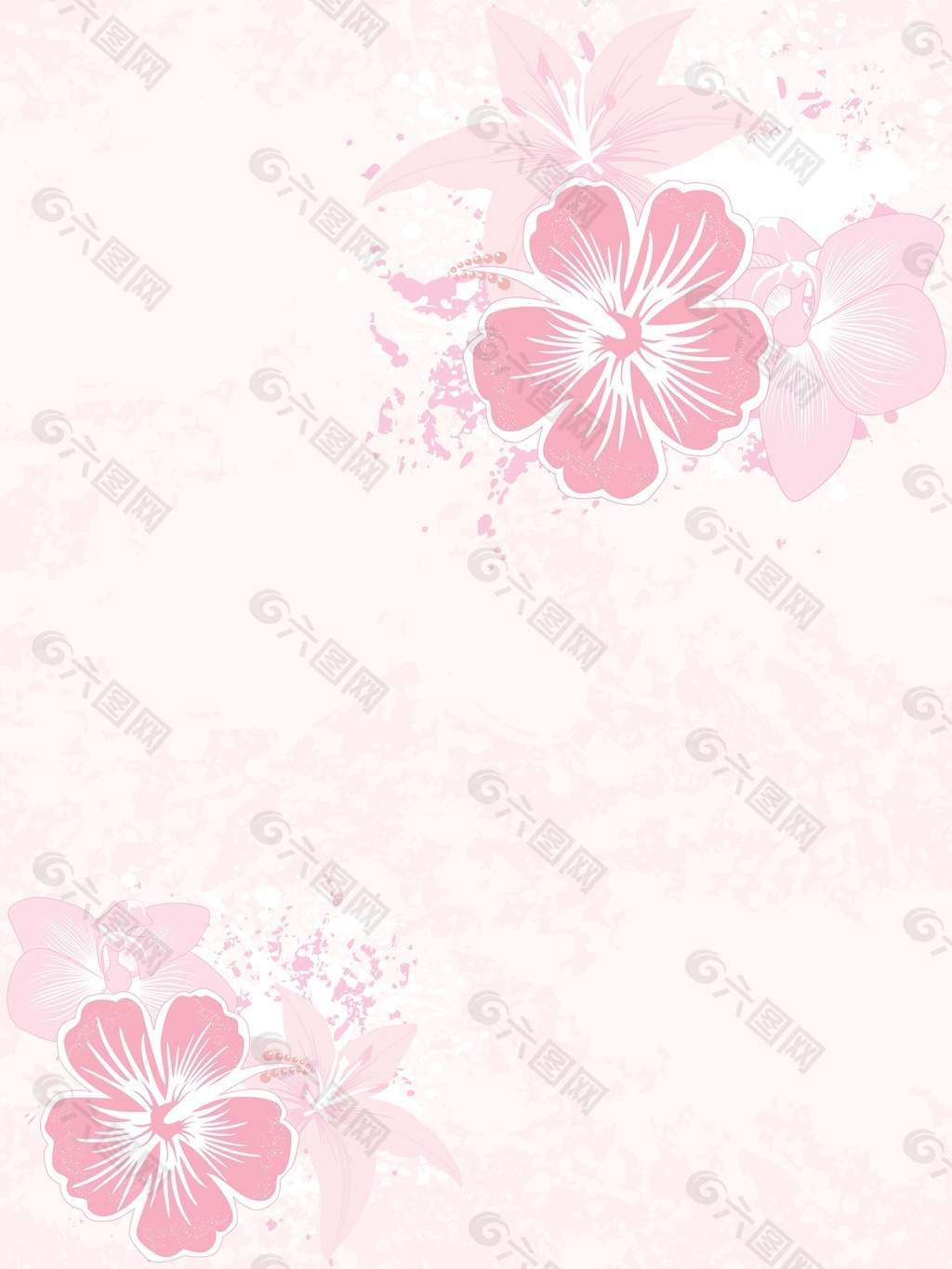 粉红色花的纹理背景