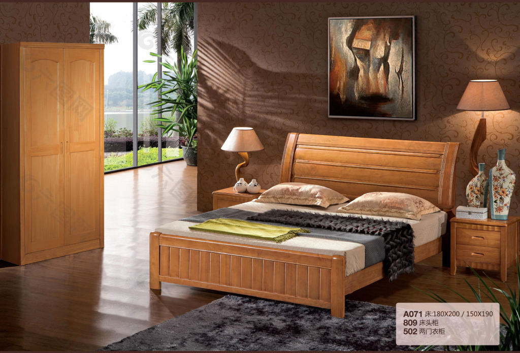 实木床免费 实木床背景图片 实木床