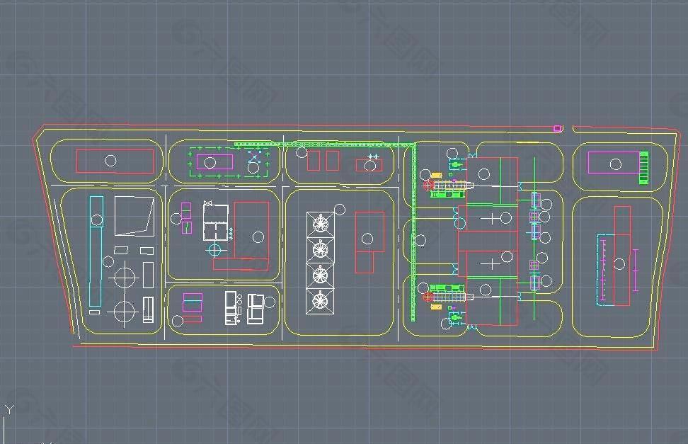 燃气厂总平面布置图
