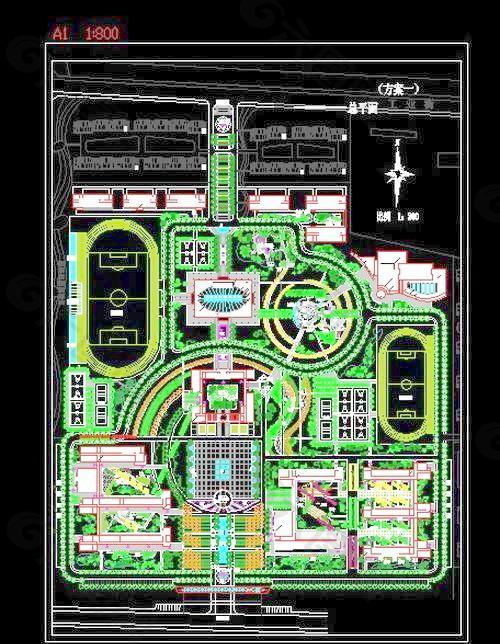 CAD校园规划图纸