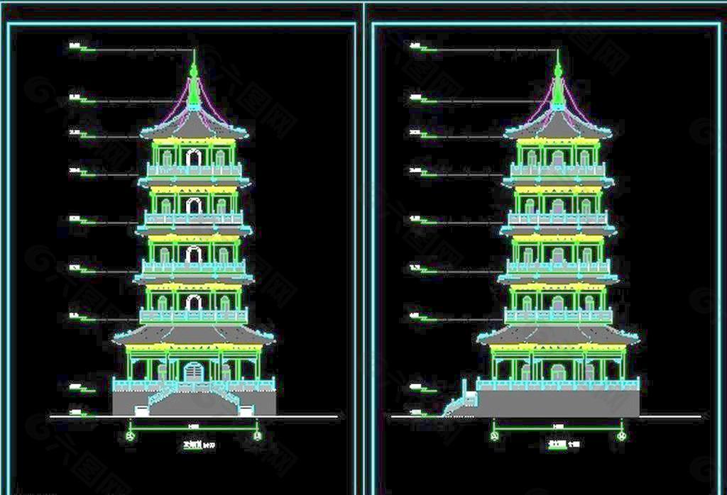 五层塔施工图