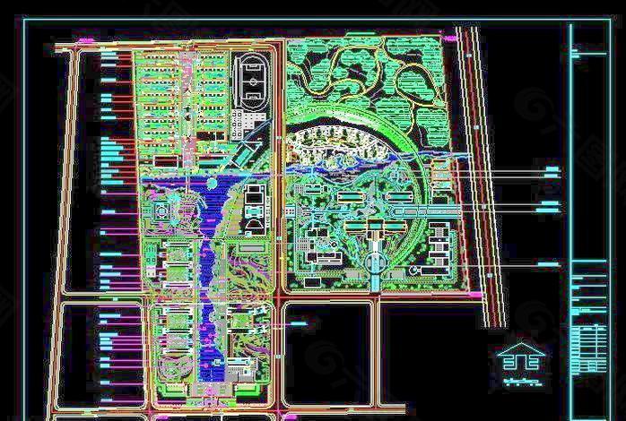 CAD学校园规划图纸