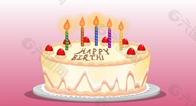 生日蛋糕flash电子贺卡
