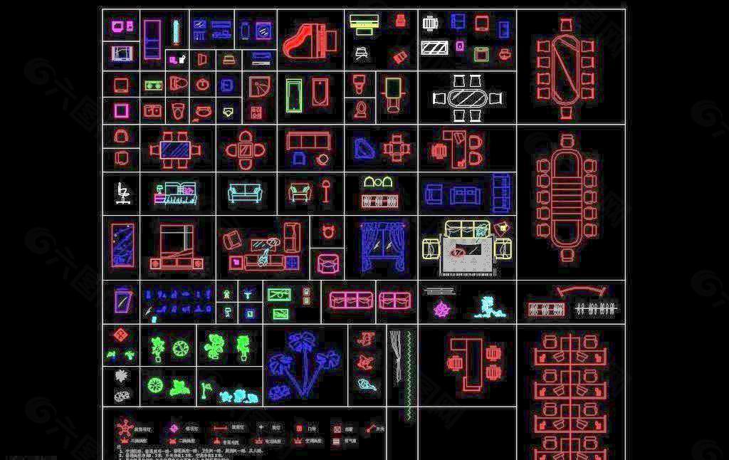 办公家具CAD图块
