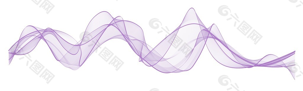 紫色的波浪线