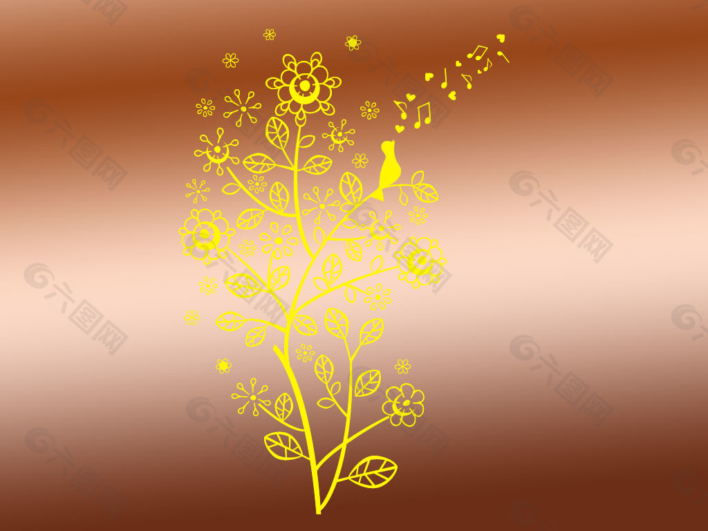 黄金色的树枝