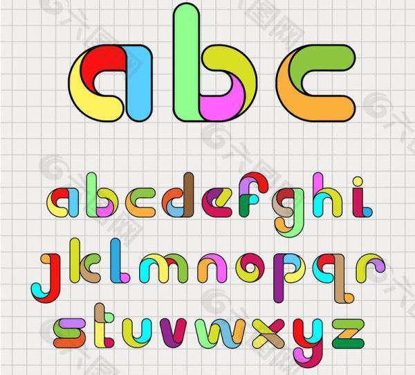 卡通创意字母矢量图4