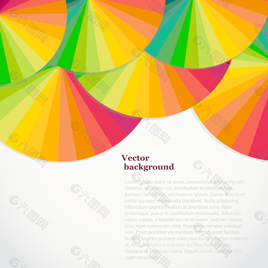 摘要背景与谱轮明亮的彩虹模板的设计为您的文本