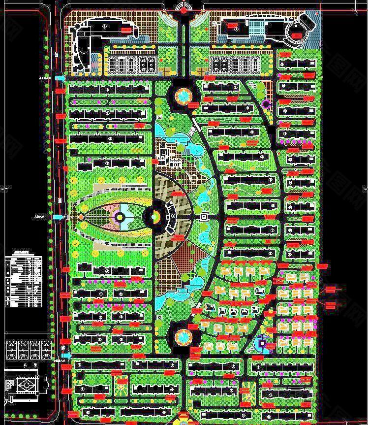 小区规划 花园住宅小区总平面图