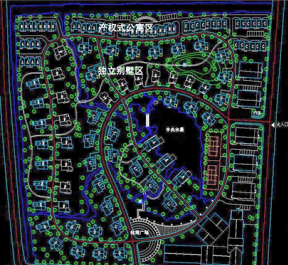 某别墅小区的总体规划