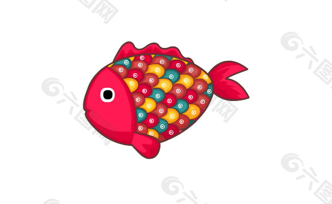 卡通红鲤鱼flash动画素材