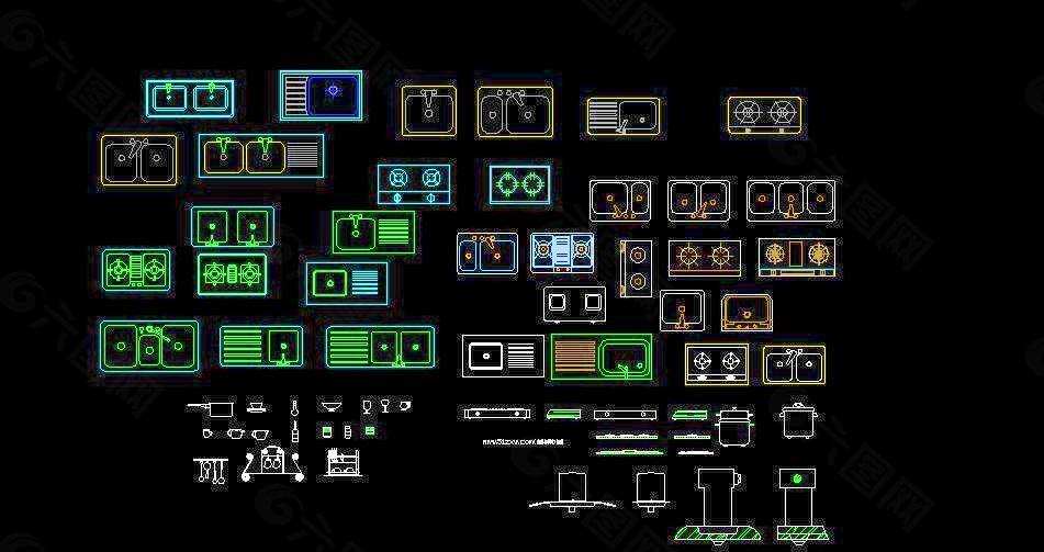 厨房用具CAD图