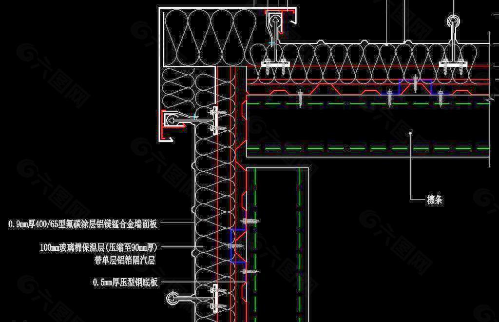 奥运摔跤馆 外墙转角大样