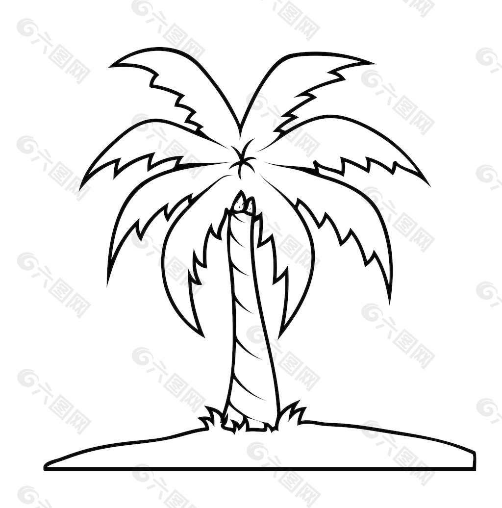 棕榈树简图图片